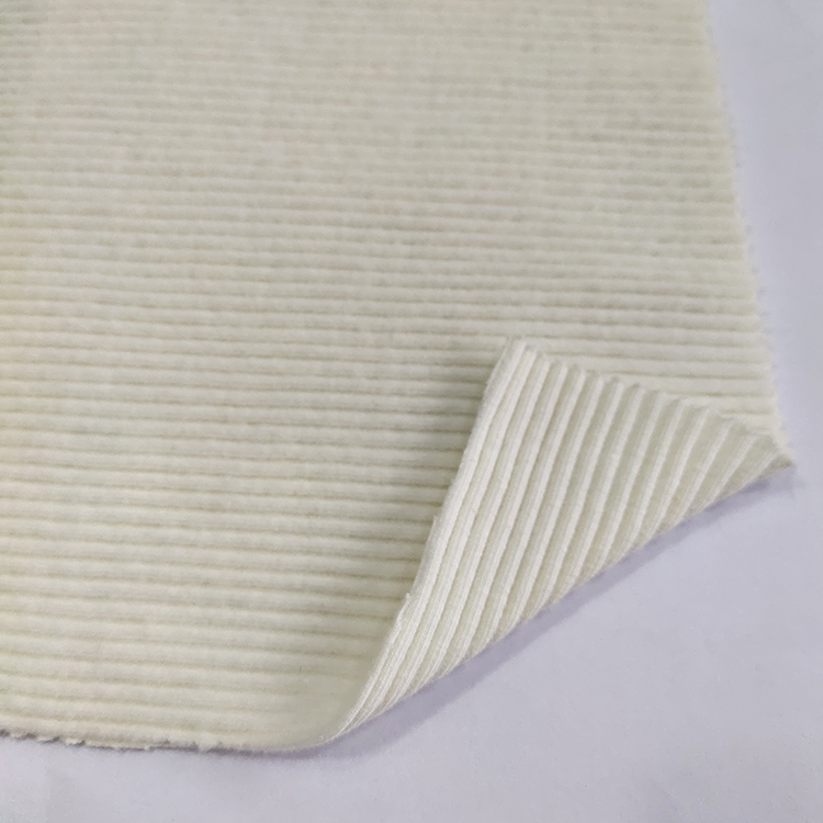 Rib rnit brushed 4*4, ткань в рубчик, 93% хлопок, 7% спандекс, однотонная трикотажная ткань в рубчик для бега, для женщин