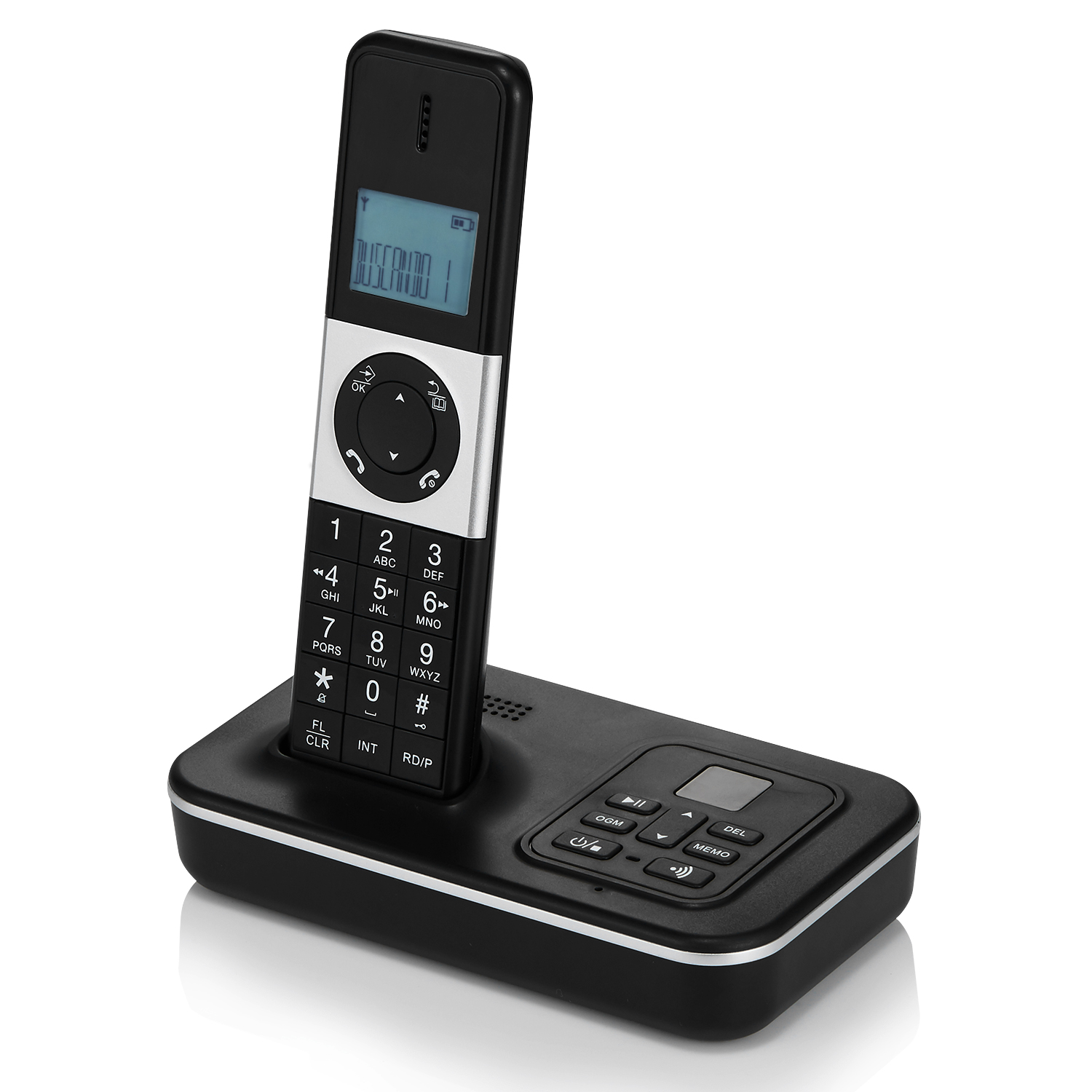Беспроводной телефон DECT 6,0 с идентификатором вызова, портативный телефон там, функция голосовых сообщений, аналоговый звонок, Блокировка беспроводной стационарный