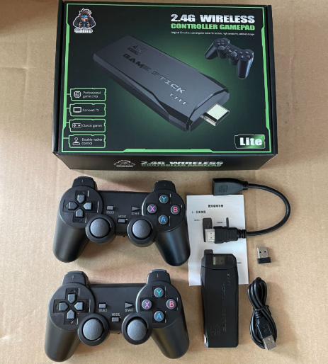 M8 игровой джойстик 4K HD TV видео игра-ключ PS1 Имитаторы двойной 2,4G беспроводной геймпад контроллер 3D игровая консоль