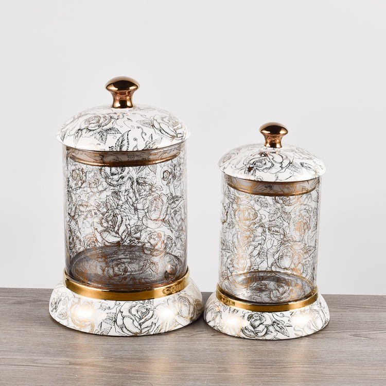 wholesale good quality royal luxury sugar coffee tea canister set for kitchen