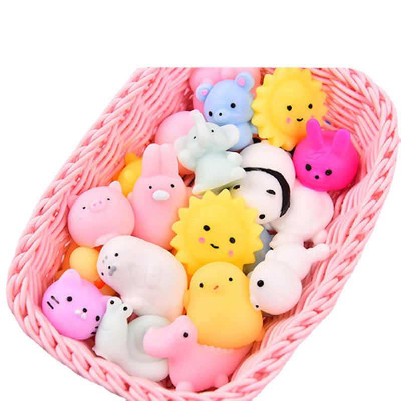 Hot Sale Custom Logo Wholesale Tpr Slow Rising Rubber Mochi Squeeze Silicone Anti Stress Squishy Toys For Kids