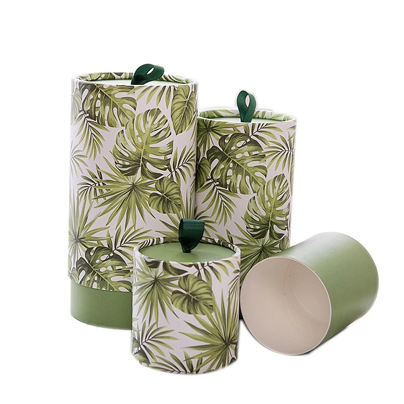 Custom Logo Printed Round Kraft Paper Tube Packaging For cosmetic