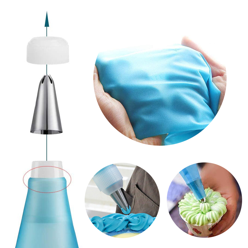 Free Sample Stainless Steel Russian Cake Turntable Icing Nozzles Icing Tips Cake Decorating Tools Set