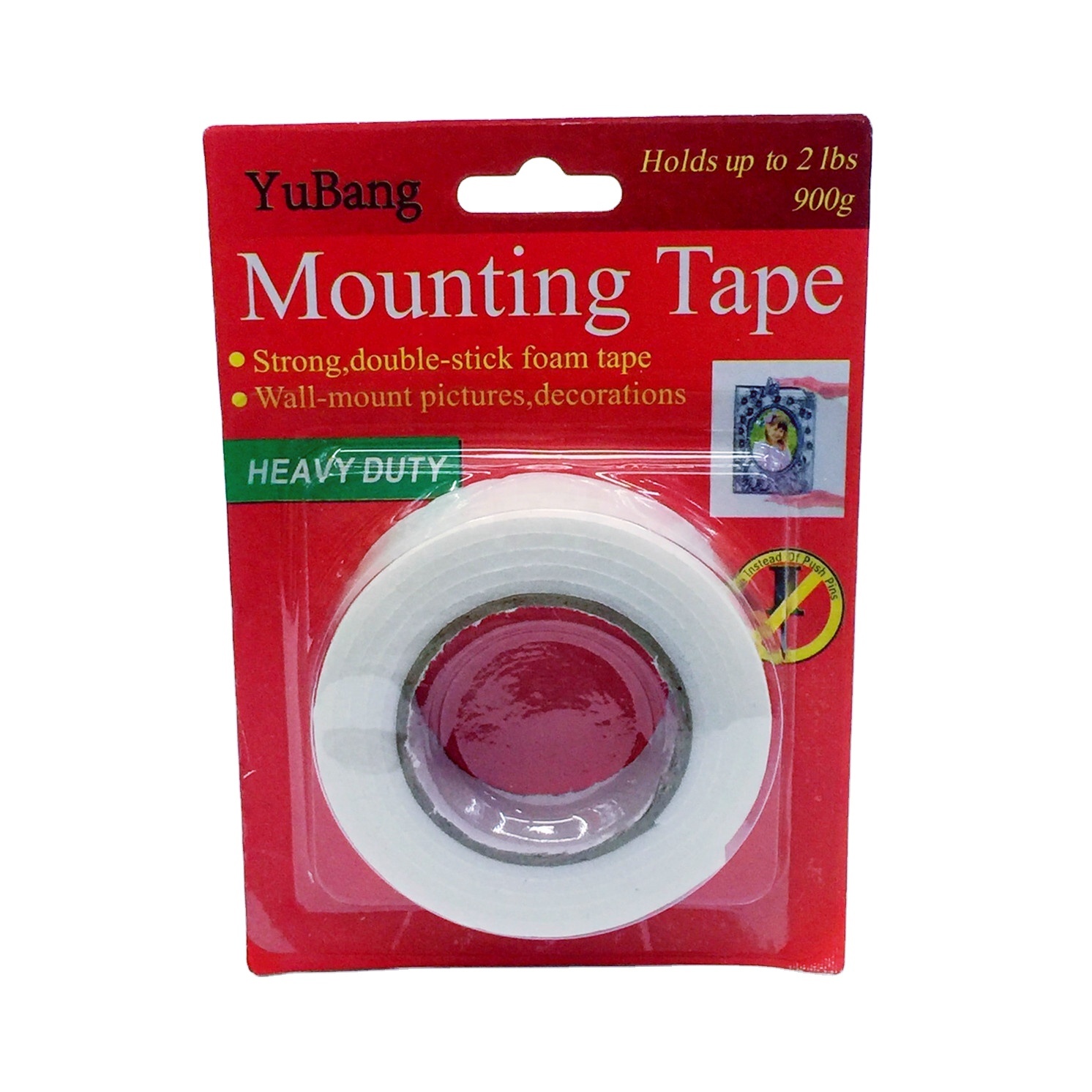 1.8cm blister pack foam tape 1m strong double-sided foam tape home,school,office use mounting tape