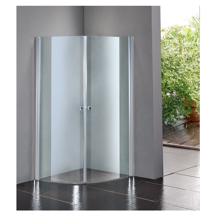 Hotel bathroom Curved shower rooms tempered glass made in china