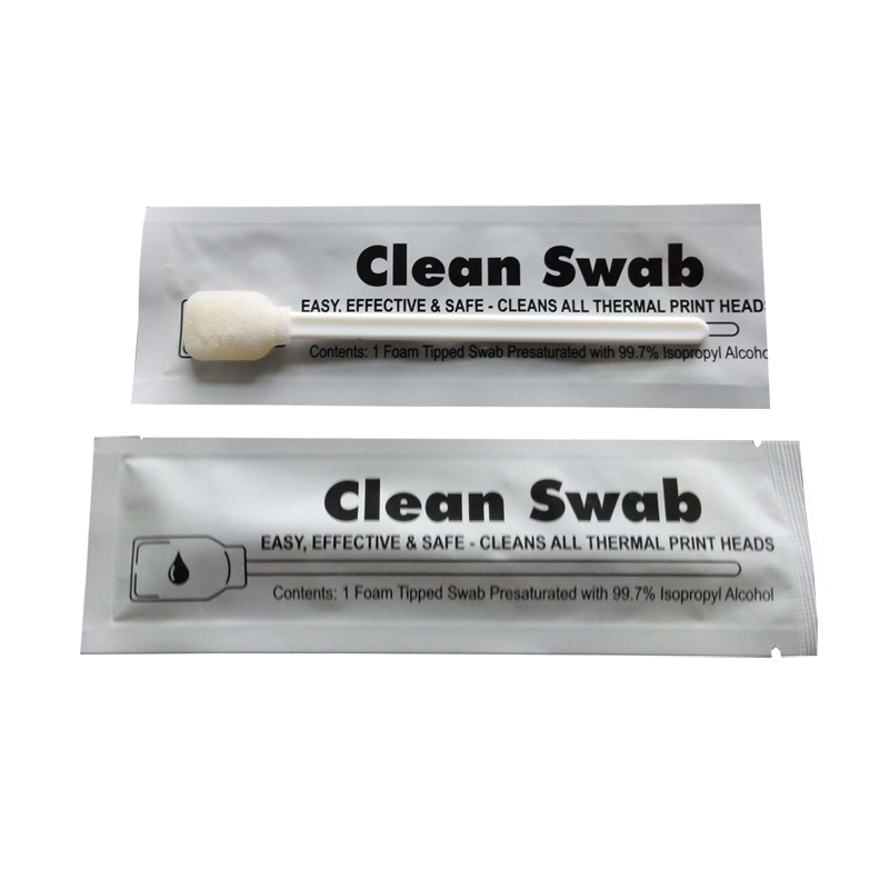 Cleanmo IPA-PFS-707 individually packaged white pp stick sterile alcohol presaturated solvent foam tip printer cleaning swab