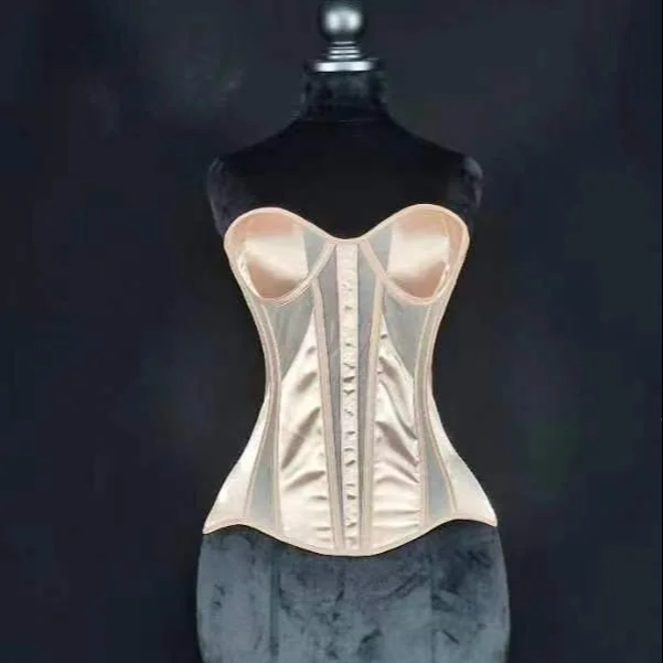 Womens Longline Lace Bustier Bra Lace Up Party Corset Metal Steel Bones Corset Top