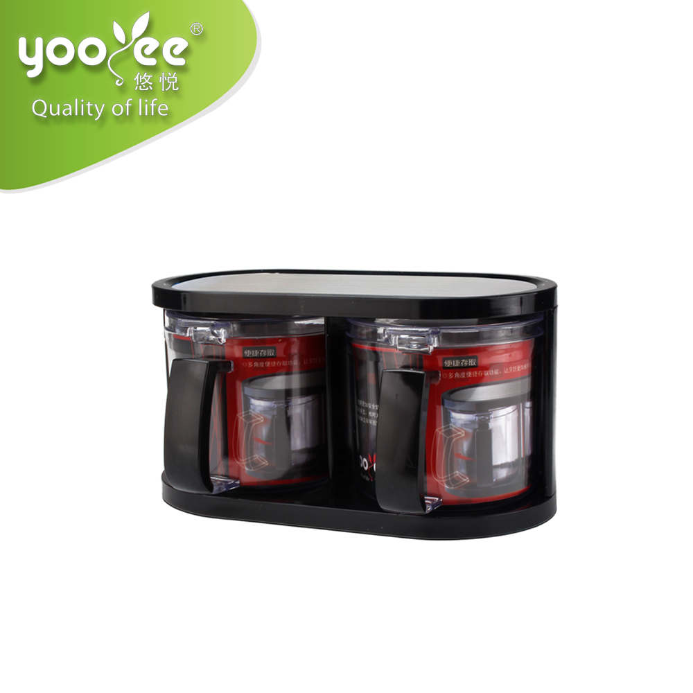 Plastic Seasoning Box Condiment Container Set for Salt Pepper Spice