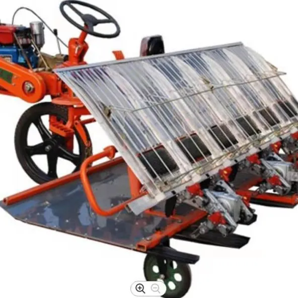 Small hand-operated rice planter double-row retreat seedling transplanter rice transplanter factory direct sales
