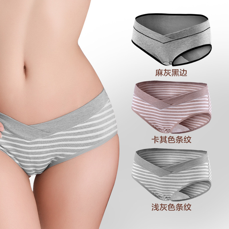 Women Pure Cotton Low Waist Underwear Maternity Panties For Pregnant Women