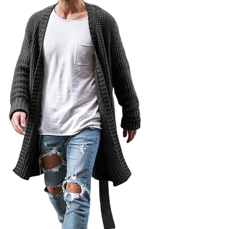 Mens Pullover Hoodie Long Sleeve Striped Jacquard Thick Sweater Men Polyester Sweaters America Quantity North Technics Style PCS