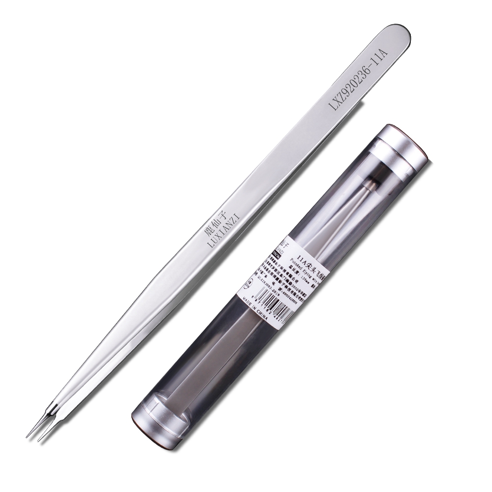 LUXIANZI Industrial Precision Stainless Steel Tweezers Forceps Anti-staticFor ESD Phone Repair Hand Tool