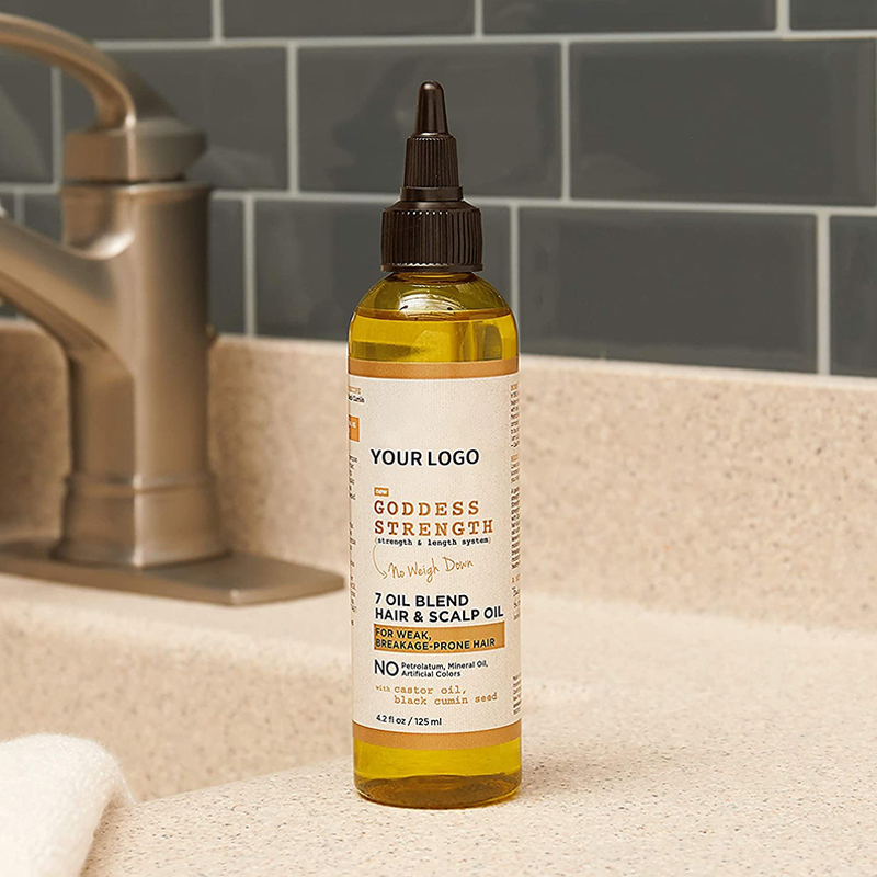 Custom Logo Organic Rosemary Hair Scalp Oil Scalp Massage Oil Organic Natural for Hair Growth Anti-itching 4.2OZ Vegan Hair Care