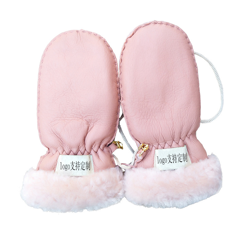 Winter hot sale fashion style cute ladies sheepskin wool series 100% sheepskin wool from Australia Gloves for Adult