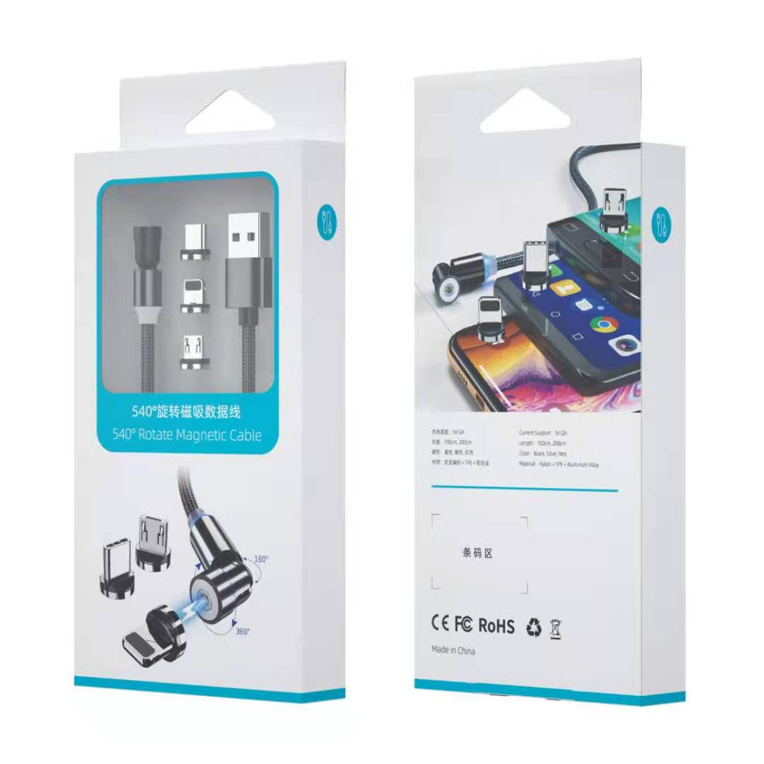 Новое поступление 3 разъема 3 в 1 Магнитный зарядный кабель Micro Usb Type C Usb C телефонный кабель для Samsung Android IOS