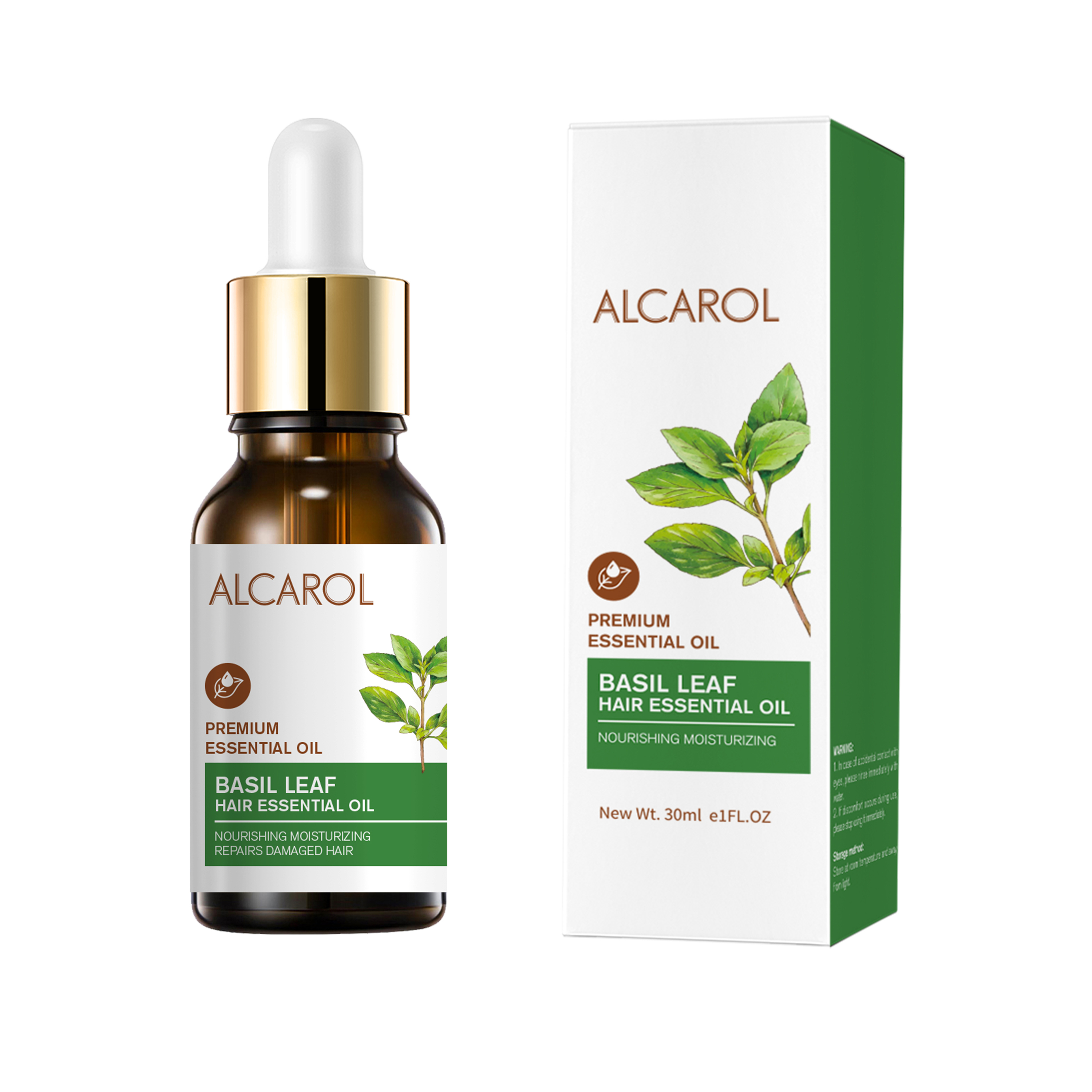 Private Label Wholesale 100% Pure Natural Basil Leaf Repair Hair Oil NourishingScalp And Hair Essential Oil