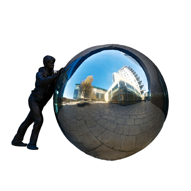 Stainless Steel Sculpture Mirror Polish Stainless Steel Garden Sphere