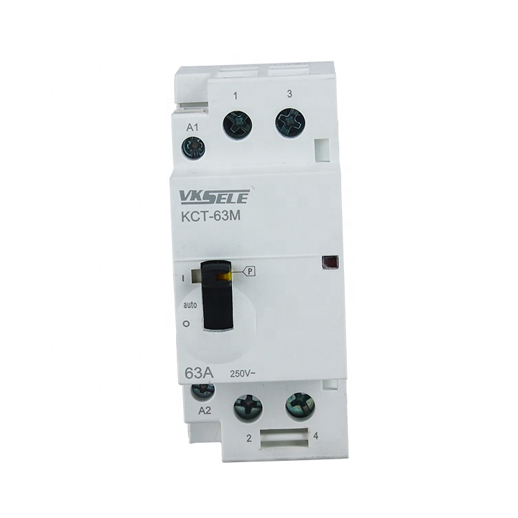 WEIKESEN KCT-63M modular contactor 2 pole 63 amp 12V 24V 48V 110V 220V AC magnetic household contactor