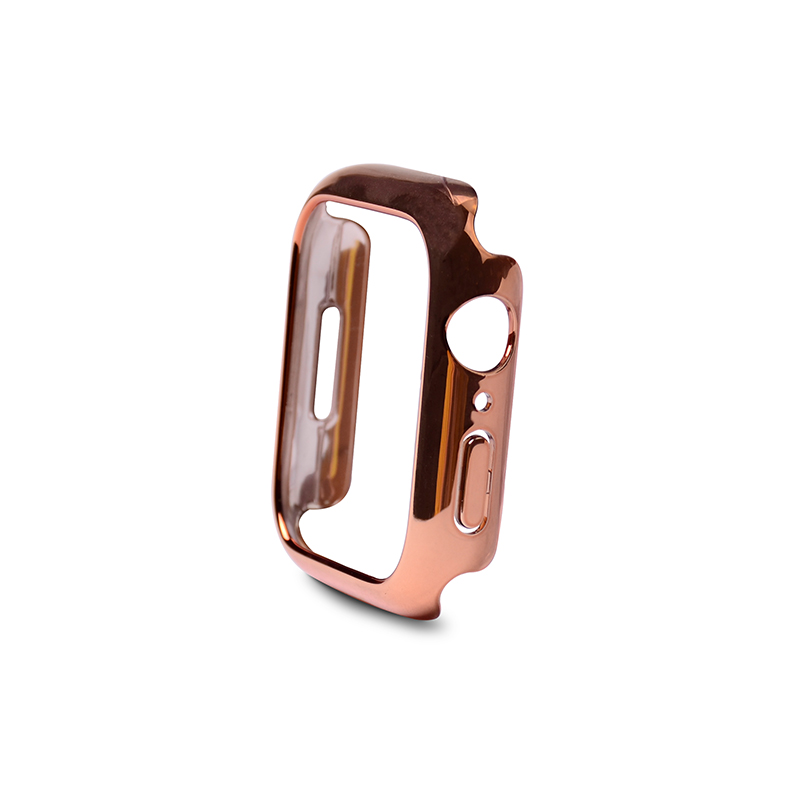 Роскошный чехол из поликарбоната с покрытием для часов Apple Watch 7 45 мм 41 мм, чехлы для iwatch серии 7, чехол для часов из розового золота