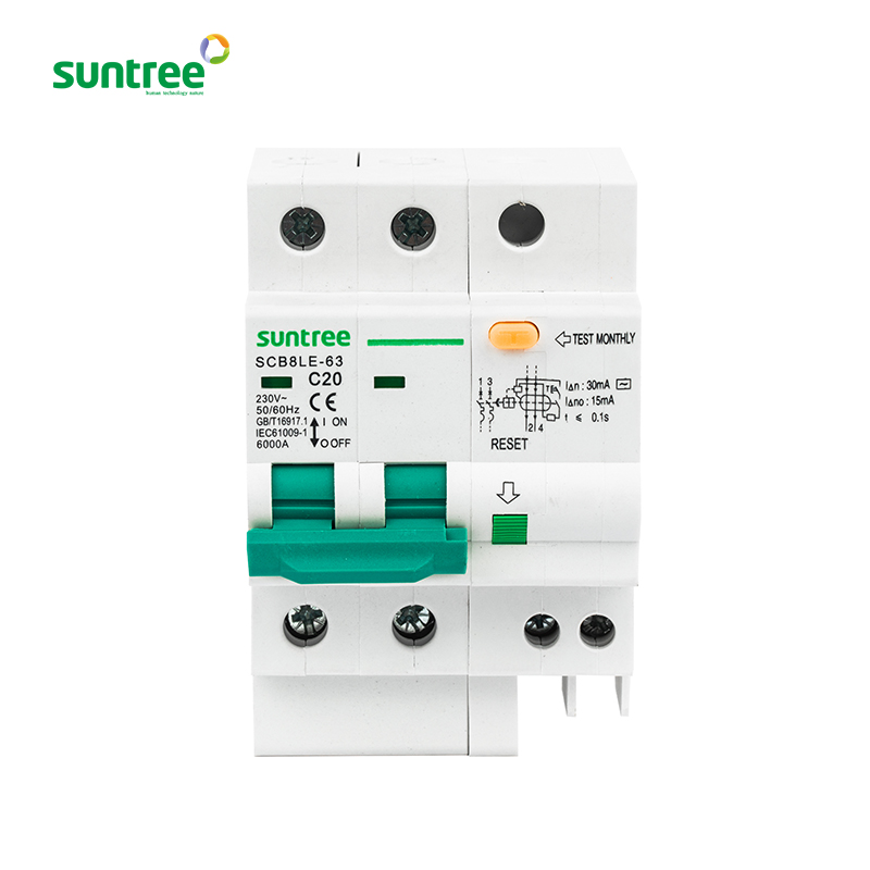 SUNTREE elcb breaker 300mA 10KA SCB8LE-63 With CE certified