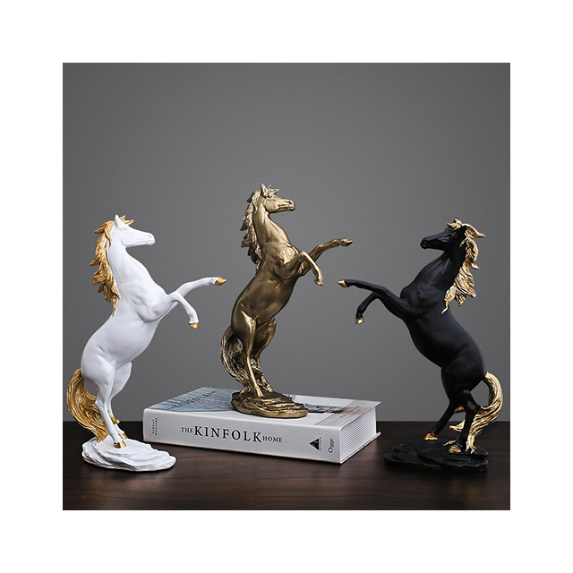 Resin Horse Statue для Home Decoration, European Animal Model, Modern Crafts, Gift