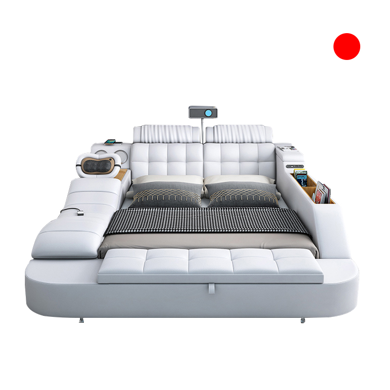 modern Multifunction Tatami frame pu Bedroom ceragem Massagetables   beds sex king size smart hotel leather bed 1.8 m doublle