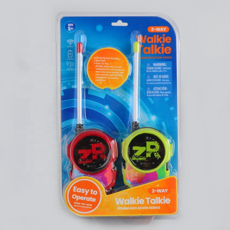 2021 High Quality Battery Operated Toy 2-Way Wireless Interphone Mini walkie Talkie Watch Up to 1000ft Play Set