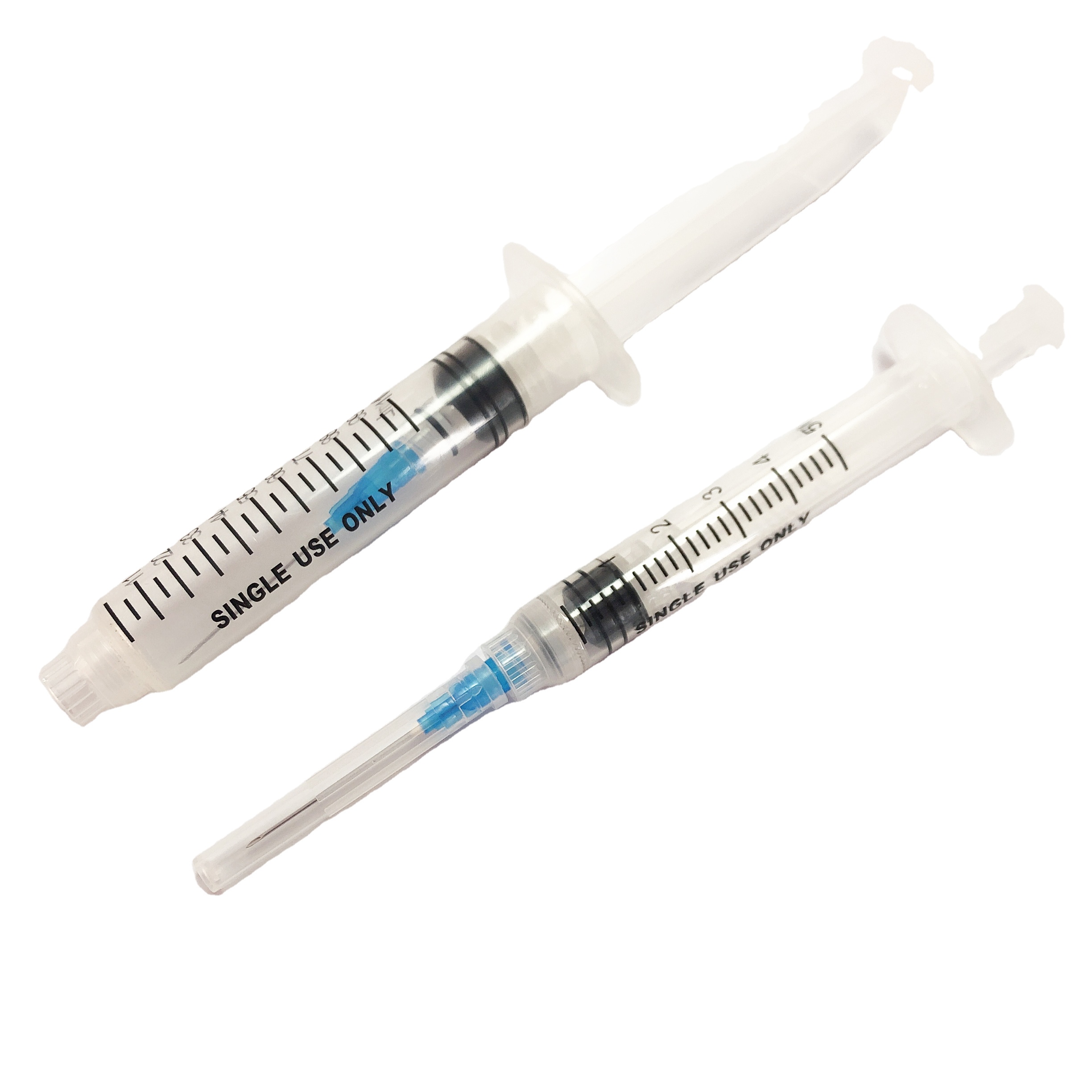 Disposable Retractable Syringe With needle Safety Syringe 21G 22G 23G Self Destructive Syringe For Vaccine 1ml 3ml 5ml CE ISO