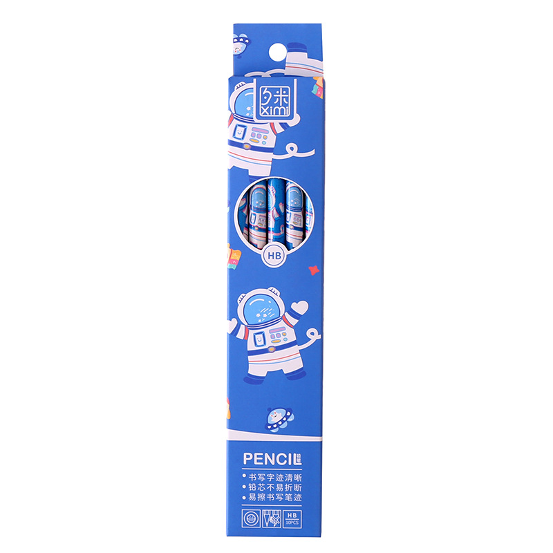 10 boxed planet HB pencil pupil writing pencil with eraser student stationery prize school opening gift