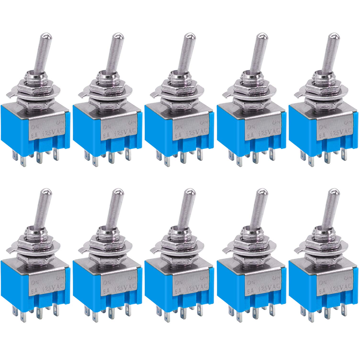 Mts-202 рычажный переключатель 6-pin ON-ON Мини DPDT перекидной переключатель
