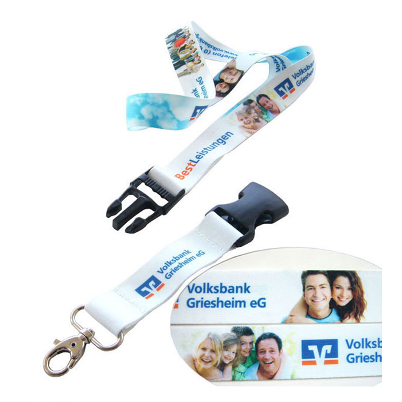 2021 Free Sample No Minimum Order Custom Printed Sublimation Neck Lanyards With Logo Custom Keychain Polyester Lanyard