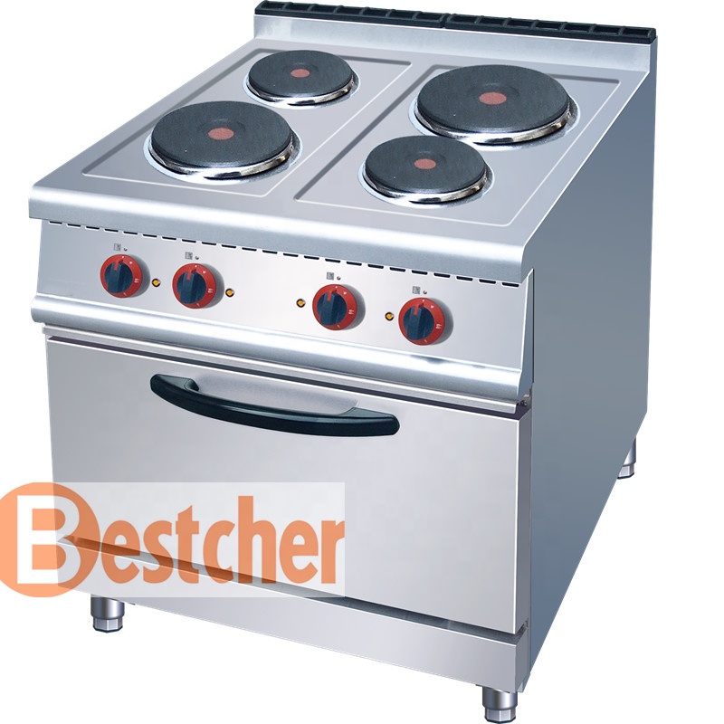 BESTCHER буфетно-кухонное оборудование для приготовления пищи 4-конфорочная электрическая плита с шкаф, сертификат Европейского соответствия, сертификат независимого Испытательного и сертификационного EC (ROHS) по запрещению применения опасных веществ, МЭ
