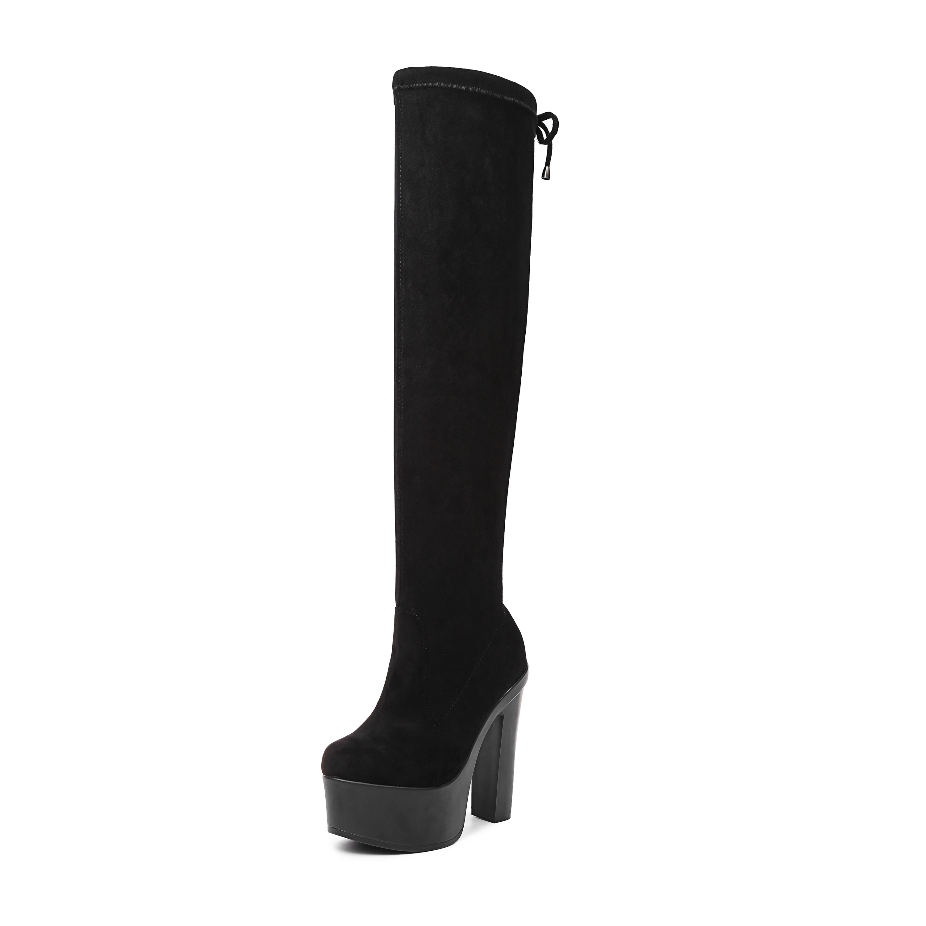 Over Knee Elastic Material Sexy Slip on Elegant High Heel Fashion Women's Knee High Platform Boots