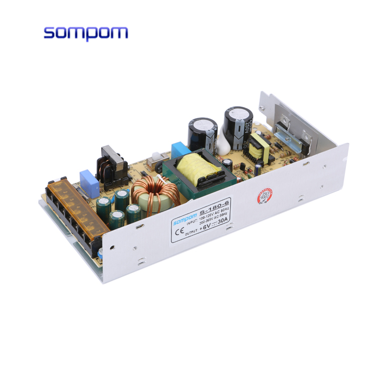 CE ROHS 3v 6v 9v 15v 28v источник питания DC 6V 30A 180W dc Выход питания для светодиодного освещения