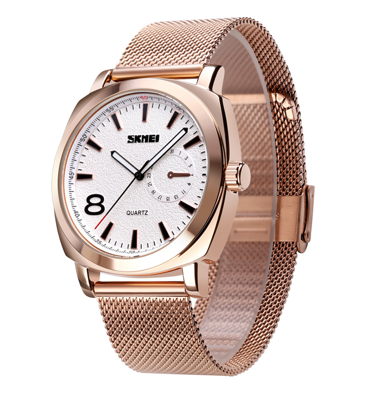 skmei 1466 Hot Selling Mens Watches mesh band Quartz Business Classic Trendy Stainless Steel Men Watch OEM