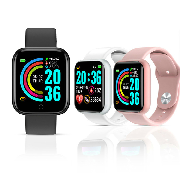 Latest D20 Smart Watch Waterproof Fitness Touch Screen Heart Rate Monitor Y68 Samrtwtach