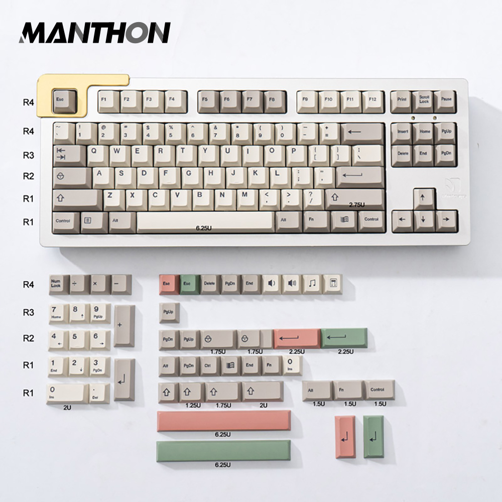 Колпачки для клавиш GMK 9009, колпачки для клавиш с сублимационной печатью, колпачки для клавиш механической клавиатуры