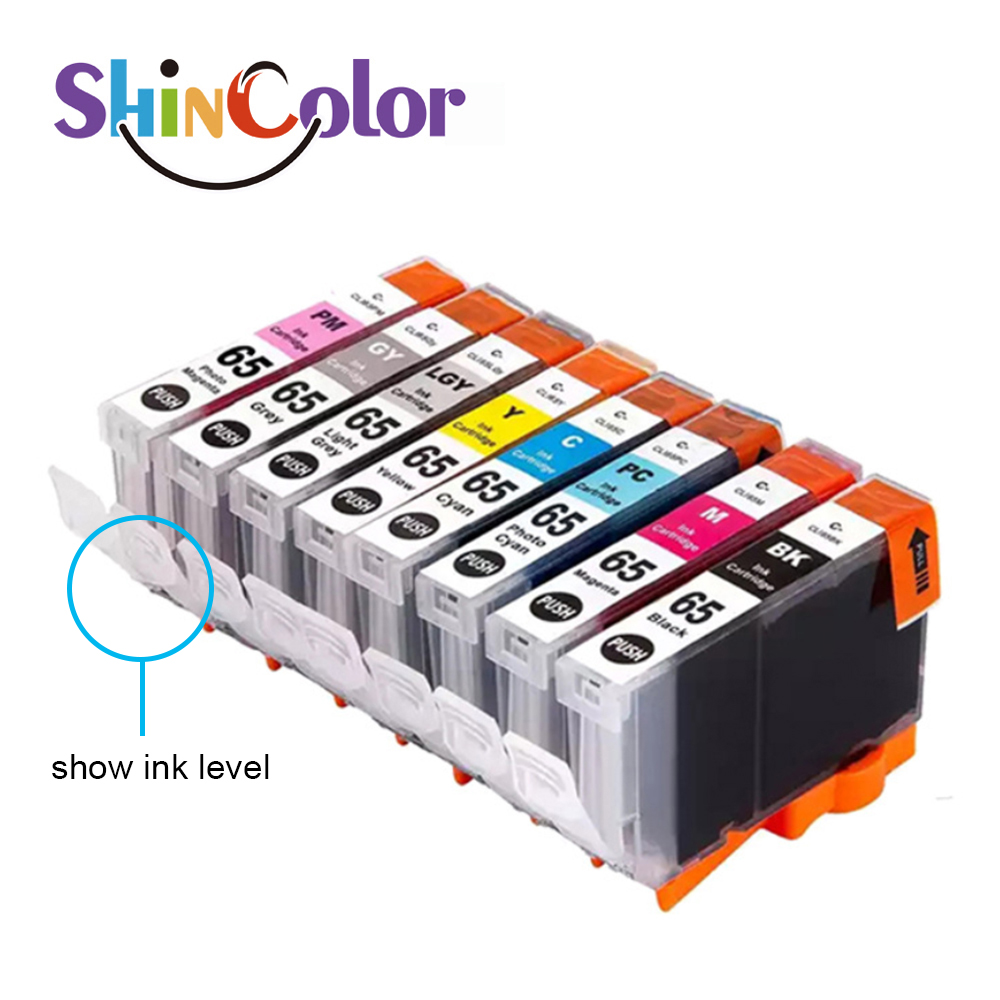 ShinColor Canon Cli 65 Cli65 Cli-65 Premium Compatible Color Inkjet Ink Cartridge For Canon Pixma Pro 200 Pro-200 Pro200 Printer