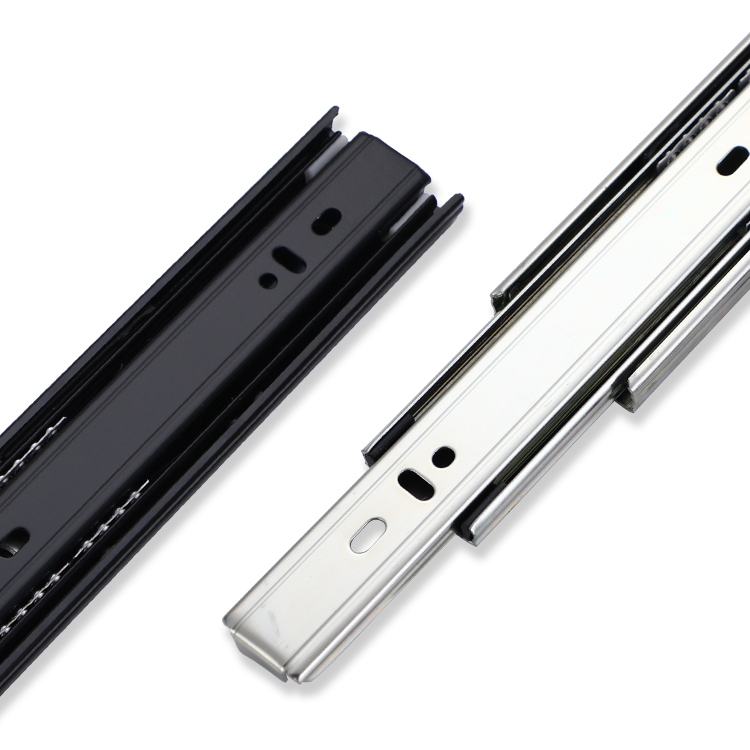Factory Sale 3-Fold Type Telescopic Channels 45mm Clip Ball Bearing Drawer Slide