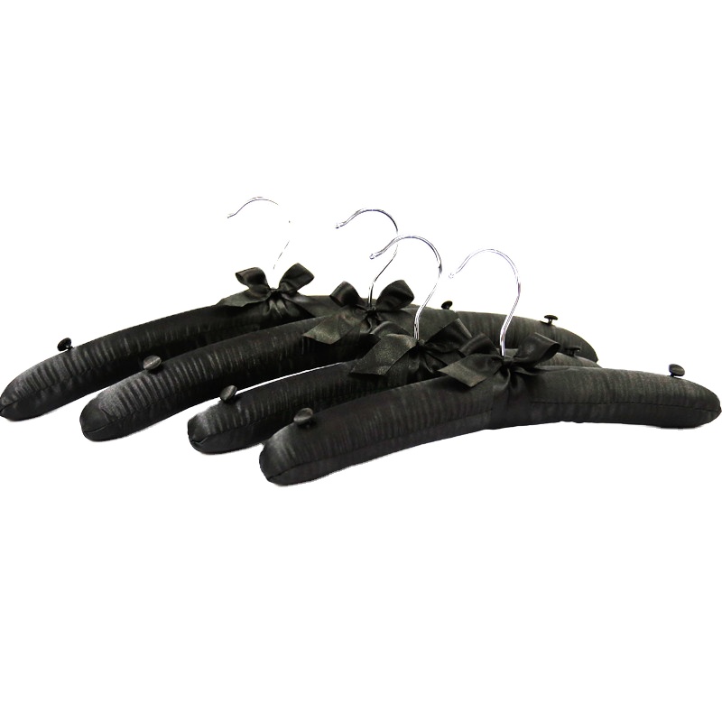 Fancy satin clothes hanger for drying clothes