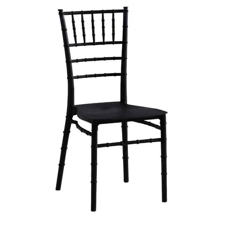 Wholesale Used Black Colored PP Plastic Chiavari Tiffany Wedding Hotel Chairs For Sale