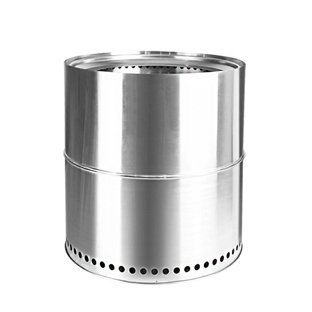 Stainless steel Wood burning stove adopts split design, portable burning stove is more convenient and simple to use when going o