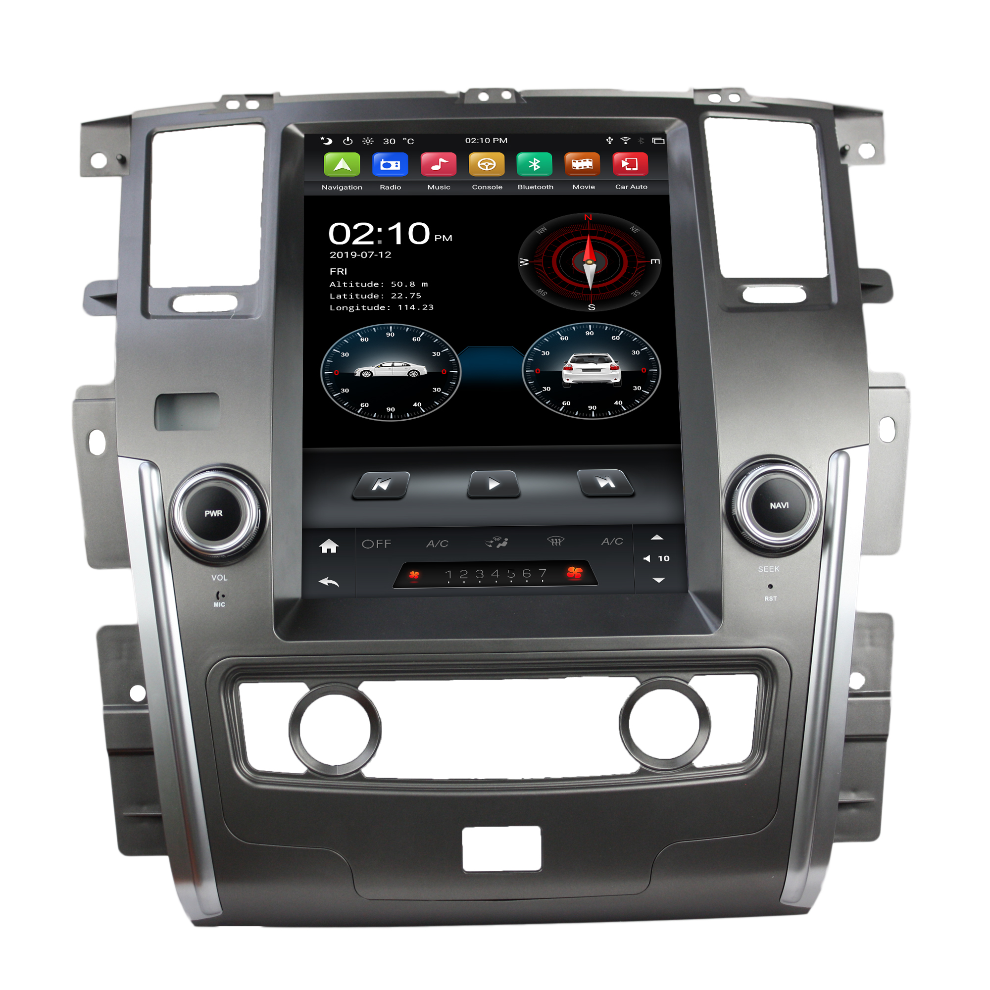 KD-12125 Klyde автомобильный сенсорный экран мультимедийный GPS tesla плеер с Carplay Автомобильный GPS Авторадио для патрулирования 2013-2017 (M/C)