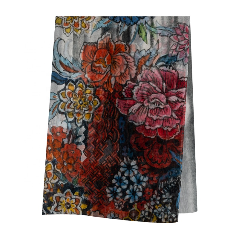 Natural silk print organza fabric 8mm silk organza fabric 100% mulberry silk digital print fabric 140cm width for dress