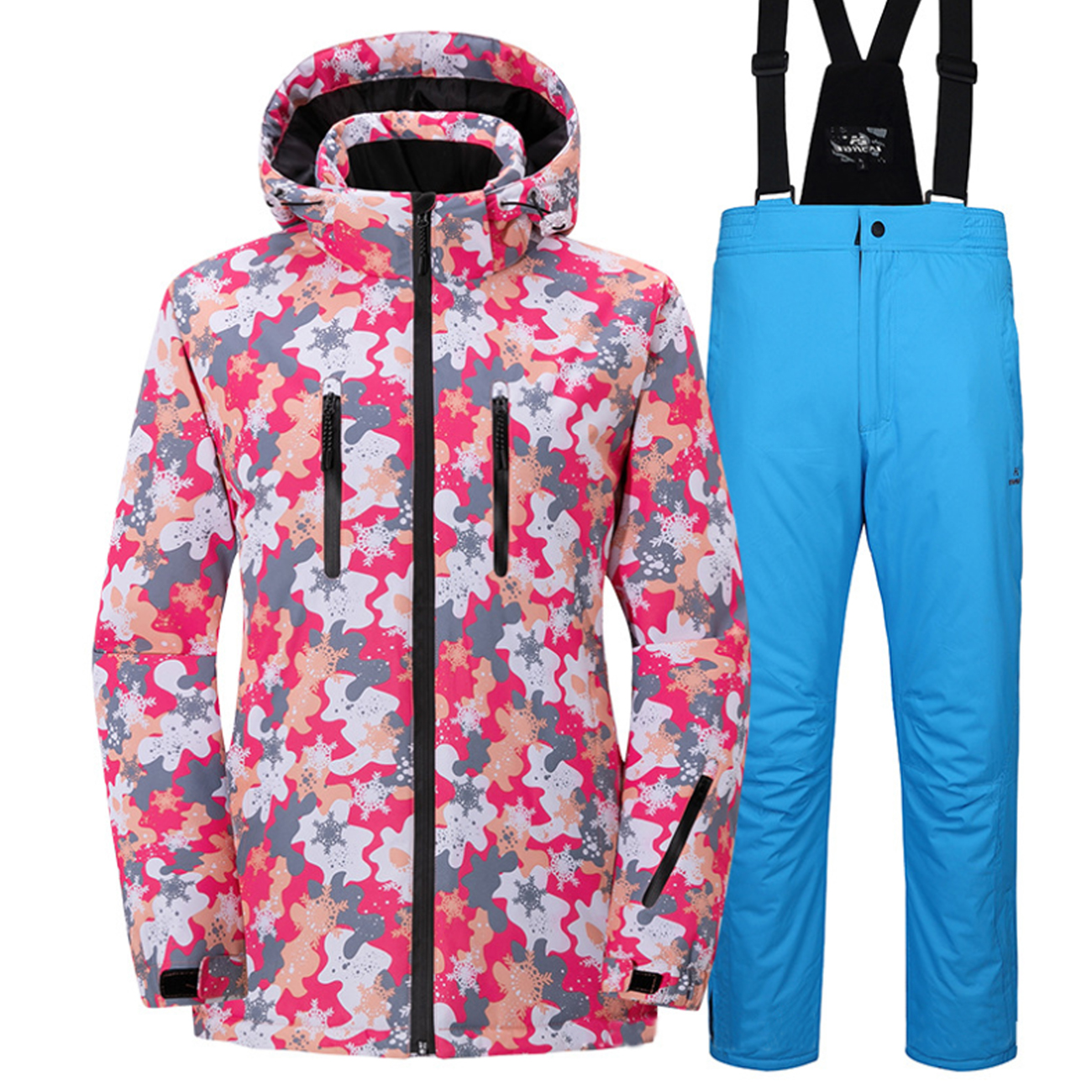 Men's Ski Jacket and Pants Set Waterproof Mountain Snow Snowboard Jacket Winter Outdoor Windproof Snowsuit total five colors