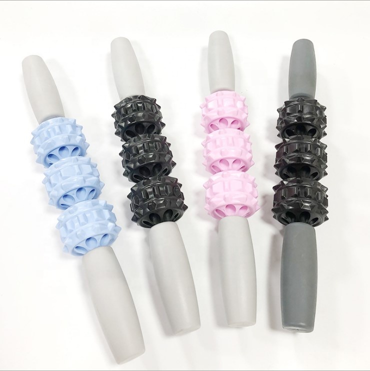 Home Workout yoga massage deep muscle relaxation diamond pattern roller beautiful leg artifact fascia stick gear massager
