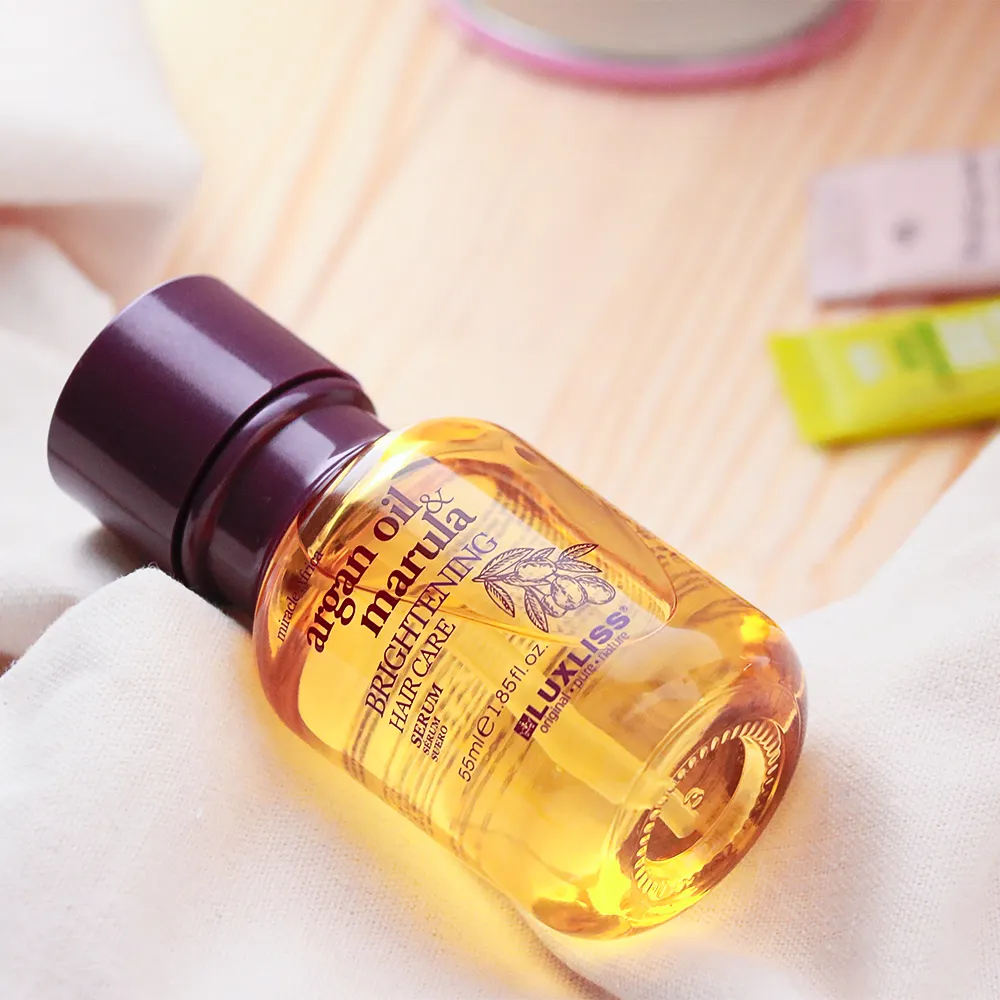 China manufacturer LUXLISS brightening Hair Care argan oil & marula for color treated hair Serum