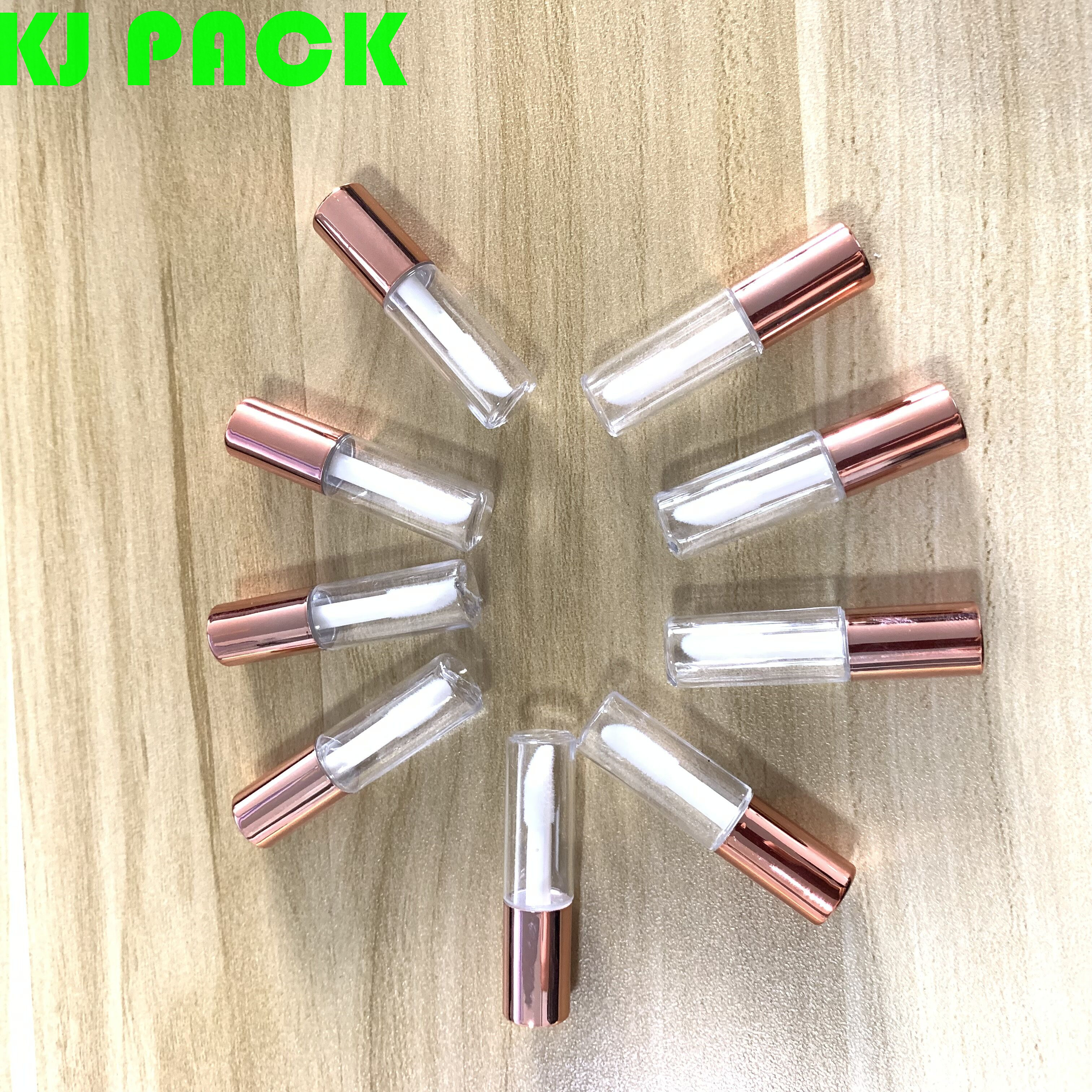 Wholesale high quality packaging tubes for cosmetic lipgloss container rose gold makeup tube 1.2ml 2ml 3ml 5ml 10ml