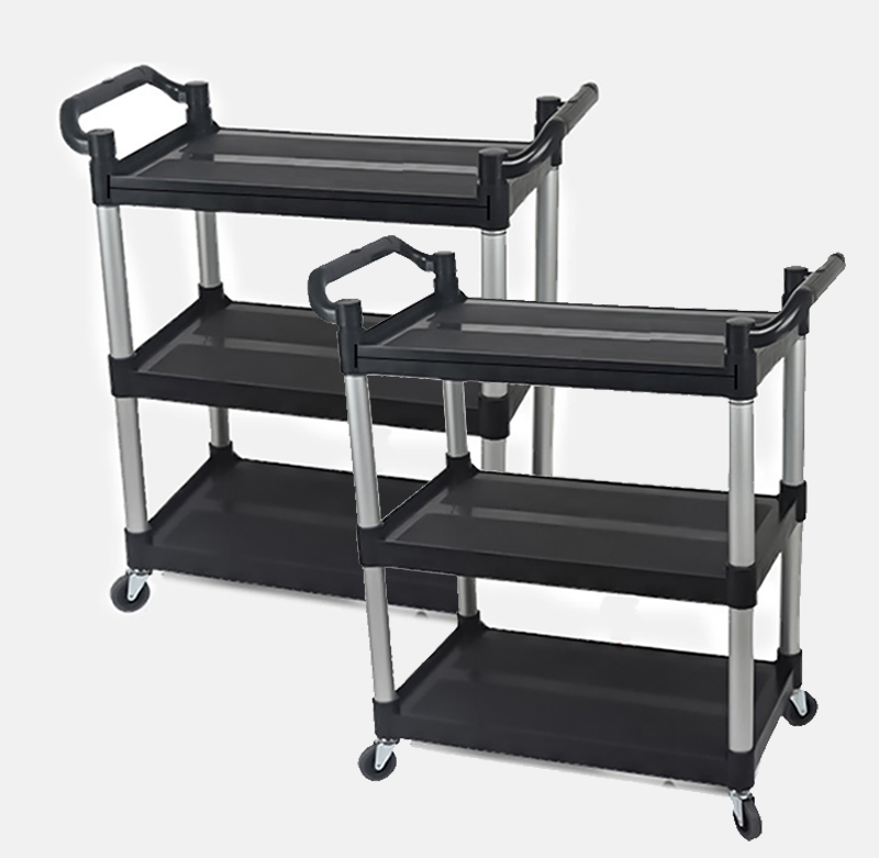 Dontalen Hot selling three layers restaurant service cart cleaning trolley Hotel Trolley Room Service Car