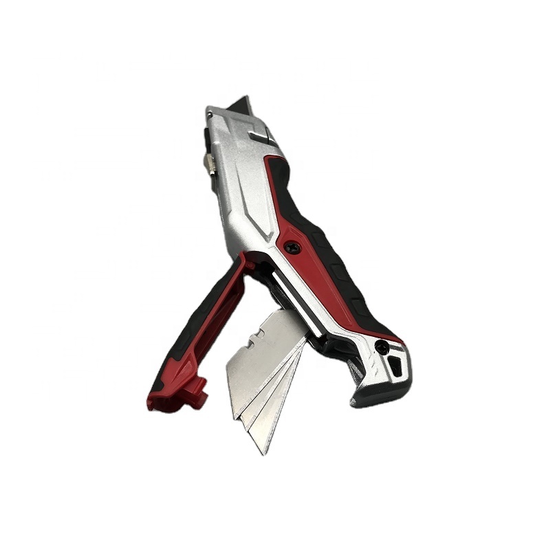 KB-806 Retractable Utility Cutter Safety Knife with 3 PCS T type Replacement Blades